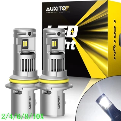 LED 9004 HB1 6000K White Two Bulbs Head Light Headlight Conversion Light 2/4X - Image 1 of 4