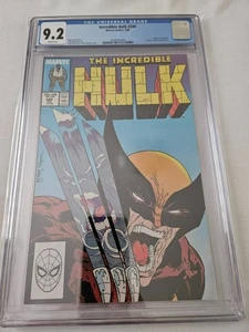 INCREDIBLE HULK #340 CGC 9.2 WHITE PGS 1988 VS WOLVERINE ICONIC COVER MCFARLANE - Picture 1 of 3