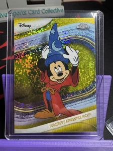 2025 Topps Chrome Disney Sorcerer's Apprentice Mickey #190 Yellow Mini Diamonds - Picture 1 of 2