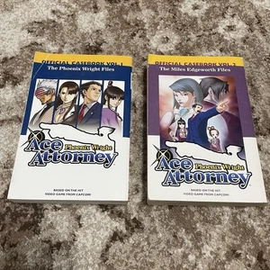 Ace Attorney Case Books Vol. 1-2 The Phoenix Wright + Miles Edgeworth Files Set - Picture 1 of 3
