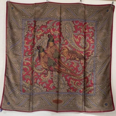 Ralph Lauren Accesorios Mujer Bufanda Vintage, , Etiqueta Púrpura, Seda, Faisán P Foto 1 de 4