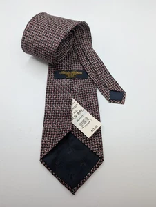 Cravatta di seta Brooks Brothers Makers nera rossa Paisley USA designer classica vintage nuova con etichette  - Foto 1 di 6