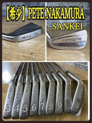 Rare!! SANKEI PETE NAKAMURA Iron Set 3-PW-SW(9Clubs) / R Regular / Dynamic Gold - Image 1 of 4