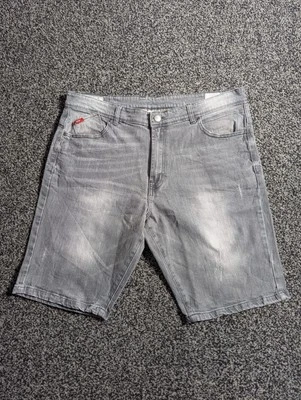 Lee Cooper Denim Shorts W38 Harry Grey Straight Bermuda Jeans - Image 1 of 4