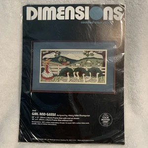 Dimensions GIRL AND GEESE Counted Cross Stitch Kit SEALED KIT 16" X 8" - Picture 1 of 6