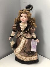 Vintage 16" Ashley Belle Victorian Style Doll Porcelain Brown