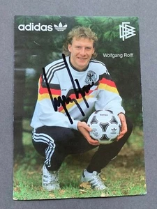 WOLFGANG ROLFF DFB en persona EM 1988 DFB tarjeta coleccionable 10x15 autógrafo - Imagen 1 de 2