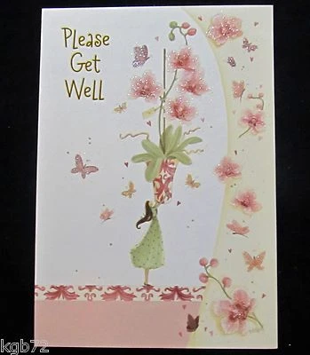 Leanin Tree Get Well Fairies Flowers Fairy Greeting Card Multi Color R144 - Image 1 of 2