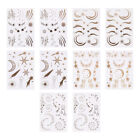10 Pcs Face Tattoo Stickers Makup Gold Temporary Tattoos Popular Clothing