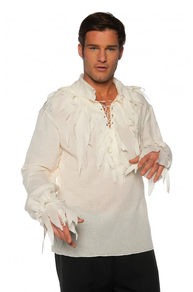 Tattered Pirate Shirt Cream Adult Costume - Image 1 of 1