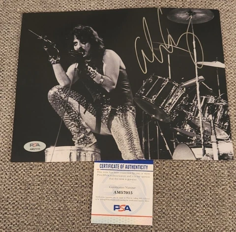 ALICE COOPER SIGNED 8X10 PHOTO SCHOOLS OUT PSA/DNA AUTHENTICATED #AM57015 Cover