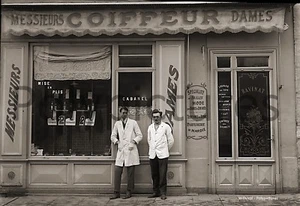 Photo ancien commerce Toulouse Coiffeur Barbier Parfum Beauté repro an. 1920 - Imagen 1 de 3