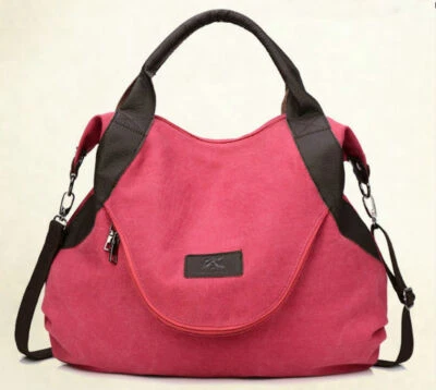 Bolsa de ombro de lona grande - A 16" x L 20" x P 6" - (QUANTIDADE 6 A GRANEL) - Presente perfeito! - Imagem 1 de 4