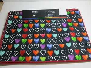 Nicole Miller Home PRIDE & JOY Set of 4 Placemats 13"x19" HEARTS ~ Multi Colors - Picture 1 of 4