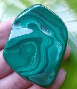 Huge African 58mm 252 ct Polished Bullseye Malachite Specimen Green 49.56 Grams - Picture 1 of 8