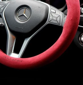 Alcantara Car Steering Wheel Cover Free Size 100% Italy Original Fabric (Circle) - Picture 1 of 3