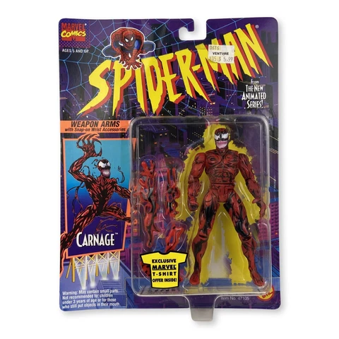 ToyBiz Marvel Spider-Man Animated Series Weapon Arms Carnage VTG 1994 Sealed MOC Cover