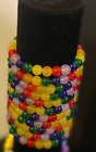 2 Rainbow Beaded Bracelets