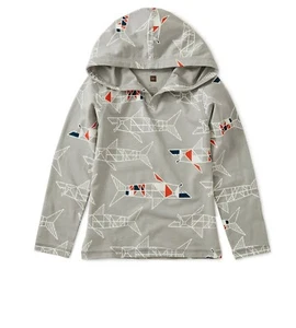 TEA COLLECTION Happy Hoodie Baby Shark L/S Top - Grey - NWT Boys 2 - Picture 1 of 1
