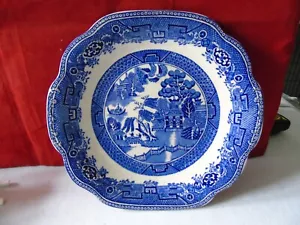 antique Victorian Enoch Wedgwood & Co Willow pattern plate - Picture 1 of 6