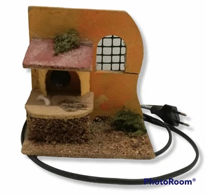 11421 Presepe - Casetta - Legno e Cartone - cm. 14.5 x 14.5 x 14.5 - Imagen 1 de 5