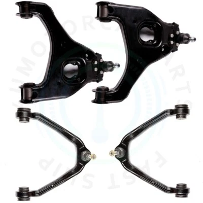 4pcs Fits 1999-2006 Chevrolet Silverado 1500 Front Upper Lower Control Arms - Image 1 of 4