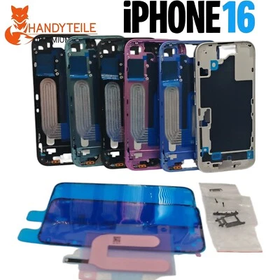 HANDY TEILE PREMIUM iPhone 16 Rahmen Gehäuse ohne Backcover | Premium Qualität + Kleber Reparatur
