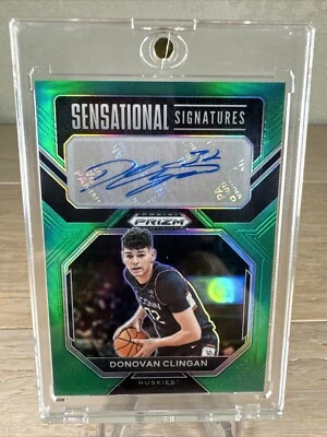 2023 Panini Prizm Draft Picks Sensational Signatures Green Donovan Clingan Auto - Image 1 of 2