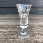 vintage Jagermeister Logo footed stemmed fluted top shot glass 2 cl Germany