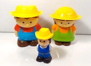 Fisher Price Little People Builder Bob Set of 3 Farmers Play Toy 3-4" - Picture 1 of 2