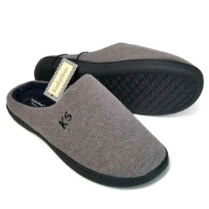 Zapatillas para hombre KushyShoo espuma viscoelástica acogedoras interiores exteriores suela TPR NUEVOS - Imagen 1 de 15