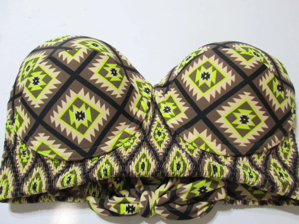 Toripraver Womens Size S Bikini Top Brown Underwired Lined Strapless Swimwear - Image 1 of 4