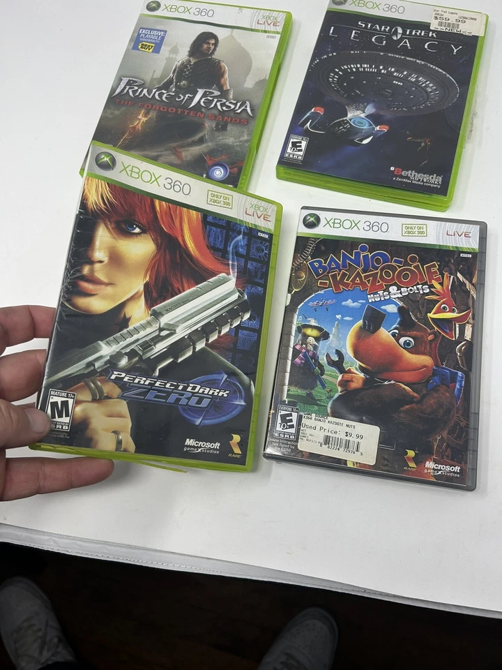 4 X Xbox 360  Games STAR TREK LEGACY, Banjo Nuts And Bolts, Perfect Dark Zero, P - Image 1 of 4