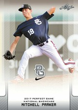 MITCHELL PARKER 2017 LEAF PERFECT GAME "Blue" PARALLEL ROOKIE CARD! LTD 25!