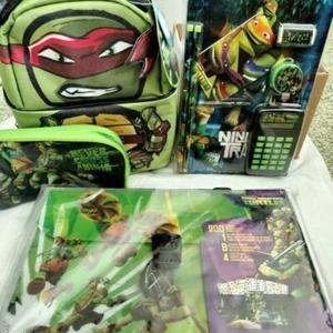 Bolsa de almuerzo Teenage Mutant Ninja Turtles Fan, juego de pegatinas, útiles escolares - Imagen 1 de 24