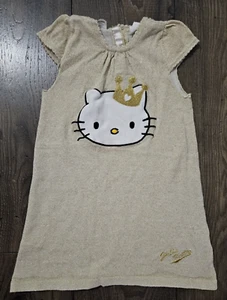 12-18M, H&M, Hello Kitty Shiny Gold Short Sleeve dress - Picture 1 of 9