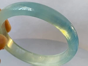 57 mm "Majestätisches Stück / seltene Topqualität" ~ himmelblauer AQUAMARIN BERYLL Armreif B1408 - Bild 1 von 11