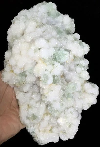 1930g Incredibile!!! Fantastica Fluorite Verde Naturale +Esemplare Cristallo di Neve ip0907 - Foto 1 di 12