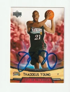 Thaddeus Young Signed 2007-08 Upper Deck Rookie Box Set Card #30 Auto 76ers COA - Bild 1 von 1