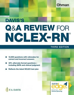 Davis’s Q&A Review for NCLEX-RN third edition nursing practice questions - Image 1 of 2