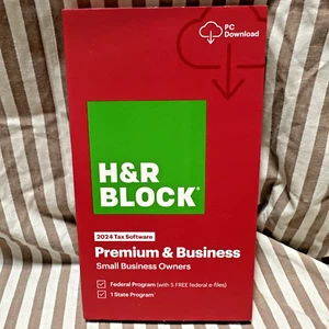 H&R Block Tax Software Premium & Business 2024 [Boxed Key Card] turbotax USA - Bild 1 von 8