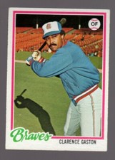1978 Topps Clarence Gaston Baseball Card Atlanta Braves