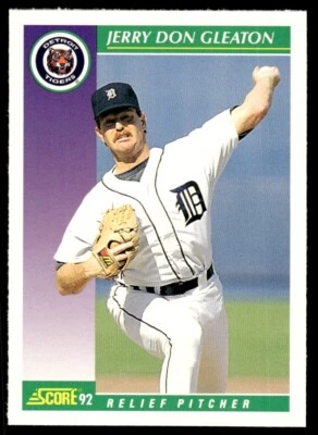 1992 Score Baseball Card Jerry Don Gleaton Detroit Tigers #375 - Image 1 of 2
