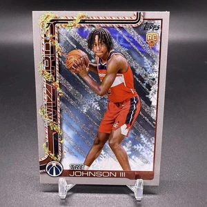 Metallic! 🚨2025-26 Topps Holiday Tre Johnson III RC Silver Glitter Rookie #H166 - Bild 1 von 2