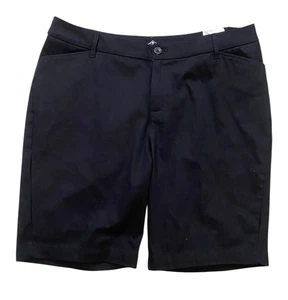 Bermudas negras para mujer St John's Bay talla grande 20 W tiro medio bolsillos elásticos - Imagen 1 de 7