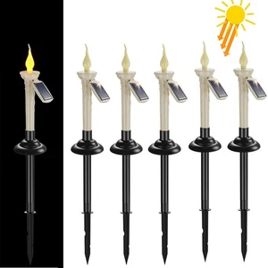 Solar Taper Candles Outdoor Waterproof, 6 Packs Rechargeable Flickering LED T... - Picture 1 of 8
