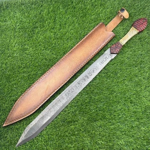 Premium Handmade Damascus Steel Sword – Medivial Sword, w/Sheath, SN-5090 - Picture 1 of 6