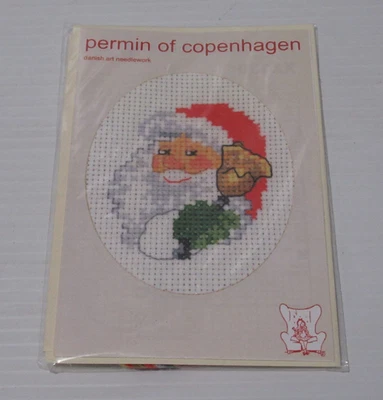 Permin of Copenhagen Santa Christmas Card Cross Stitch Kit - Unused - image 1 of 2