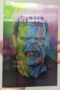 Mark Spears Monsters #4 Cubierta G Metal Variante Frankenstein ¡Escaneos reales! - Imagen 1 de 3