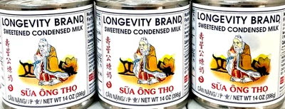 Leche condensada endulzada marca Longevity (Sua Ong Tho) 14 oz (paquete de 3) ~ 01/2027 Foto 1 de 3